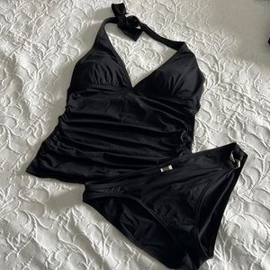 Tommy Bahama tankini shirt, front adjustable neck